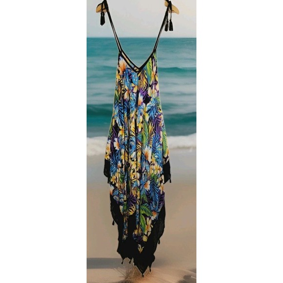 Vince Camuto Colorful Cover Up Dress NWT Floral Beach‎ Resort Cruise Pool - Picture 1 of 8